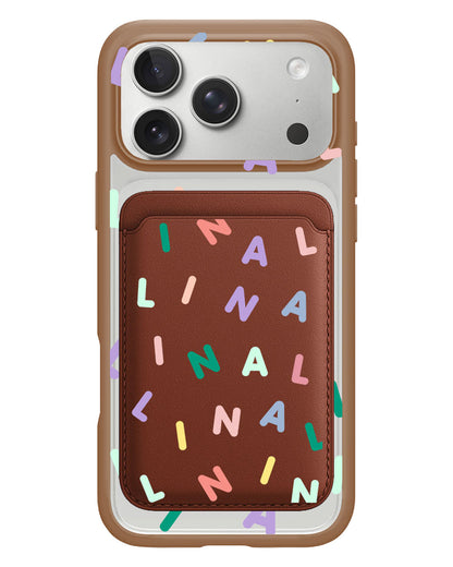 iPhone Magnetic Wallet Case - Monogram 2.0 Rainbow