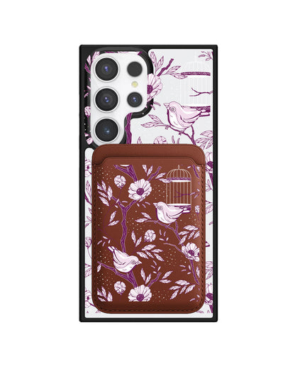 Android Magnetic Wallet Case - Lovebird Monochrome 5.0