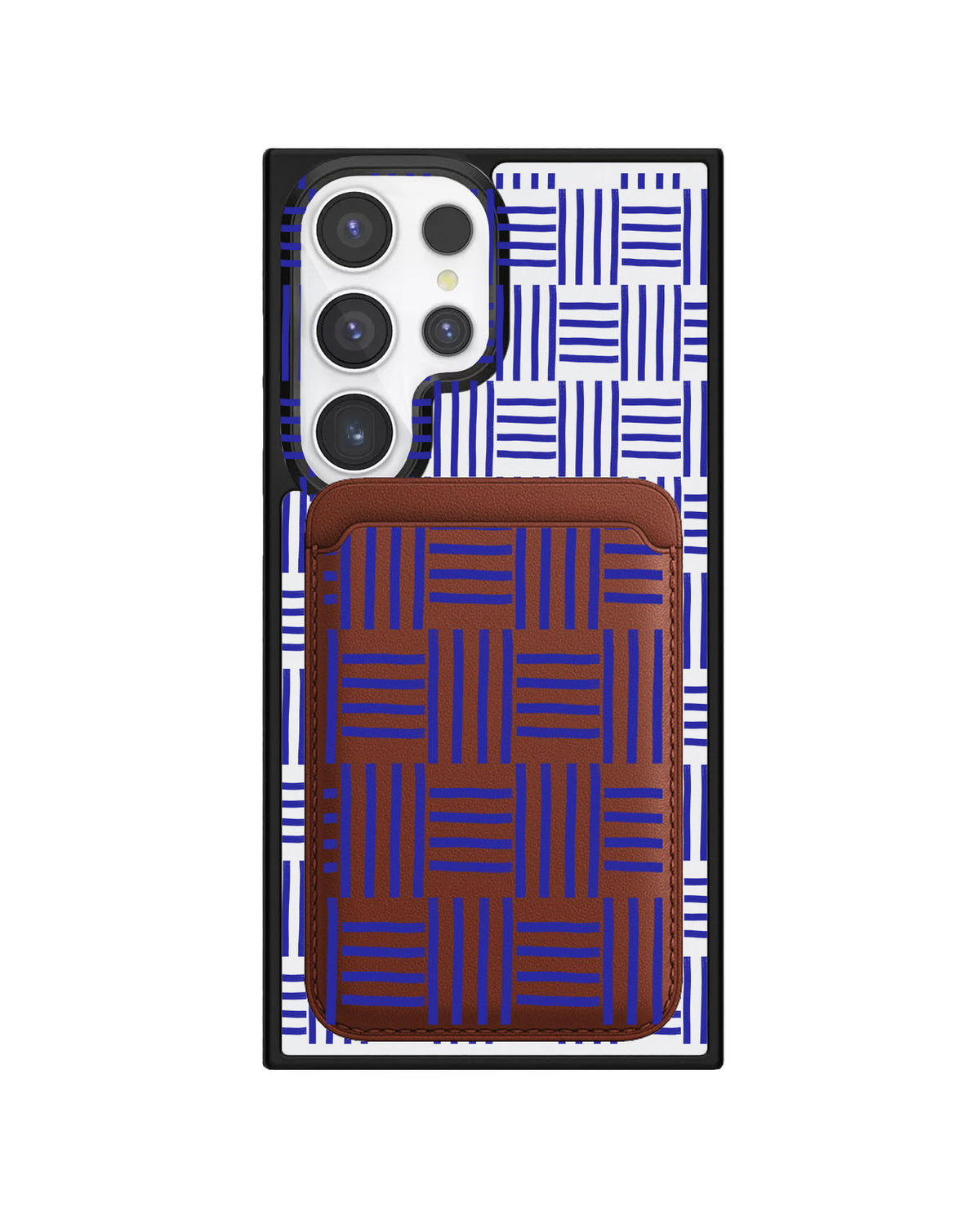 Android Magnetic Wallet Case - Naval Checkered