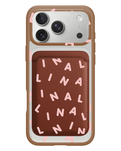 iPhone Magnetic Wallet Case - Monogram 2.0 Pink