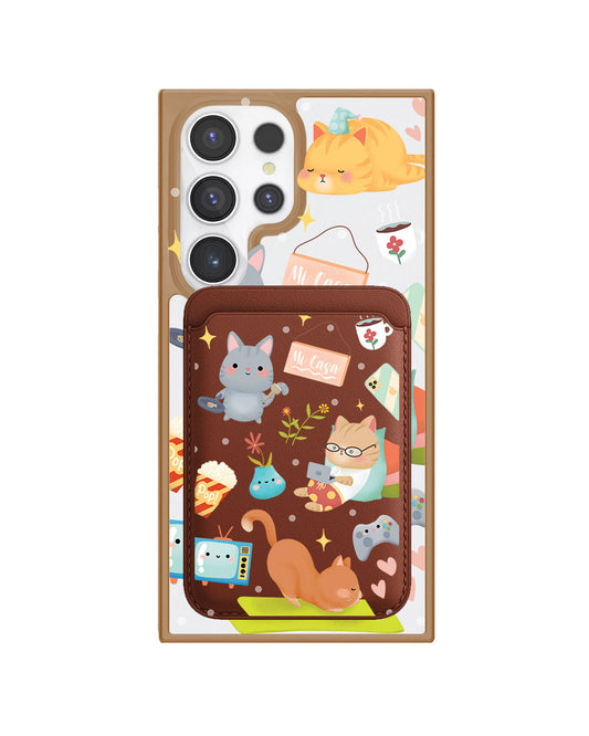 Android Magnetic Wallet Case - Stay Home