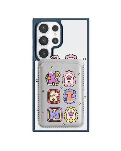 Android Magnetic Wallet Case - Adorable monogram 2.0