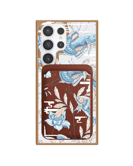 Android Magnetic Wallet Case - Fish & Floral 4.0
