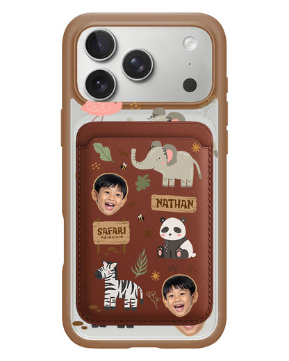 iPhone Magnetic Wallet Case - Face Grid Safari 2.0