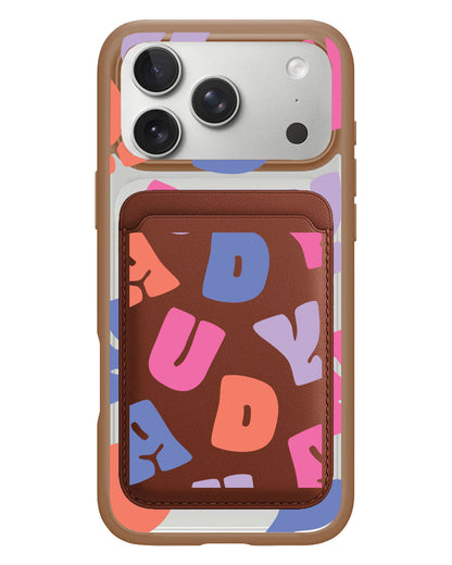 iPhone Magnetic Wallet Case - Chubby Monogram