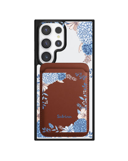 Android Magnetic Wallet Case - Blue Florals