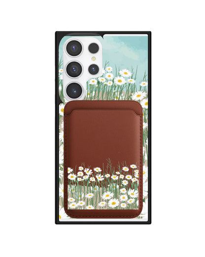 Android Magnetic Wallet Case - Oil Painting Daisy