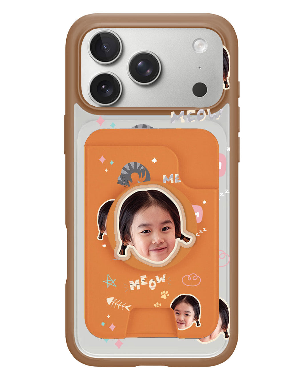 iPhone Magpop Wallet - Face Grid Kitty