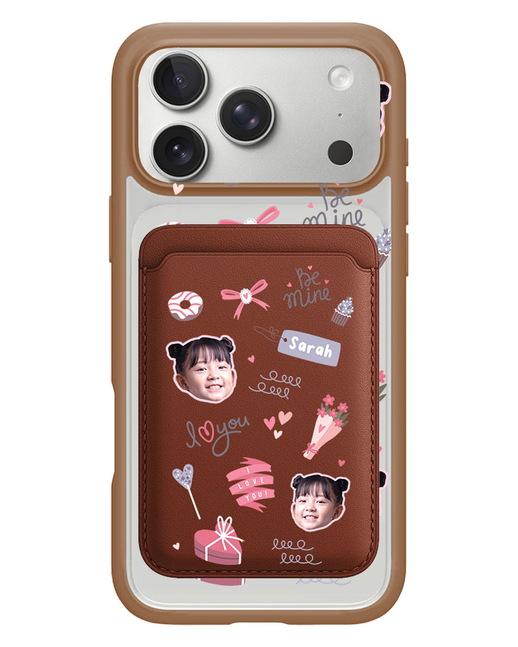 iPhone Magnetic Wallet Case - Face Grid Lovely