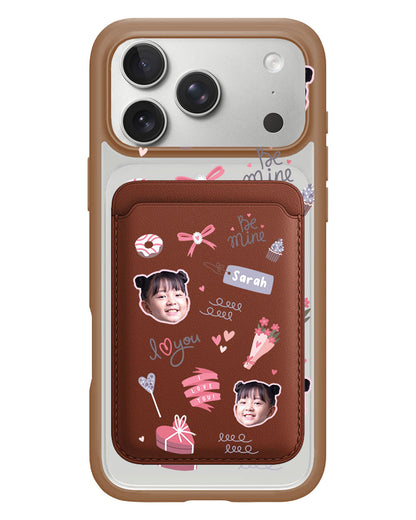 iPhone Magnetic Wallet Case - Face Grid Lovely