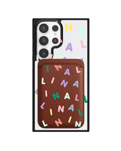 Android Magnetic Wallet Case - Monogram 2.0 Rainbow