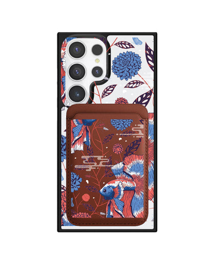 Android Magnetic Wallet Case - Fish & Floral 2.0