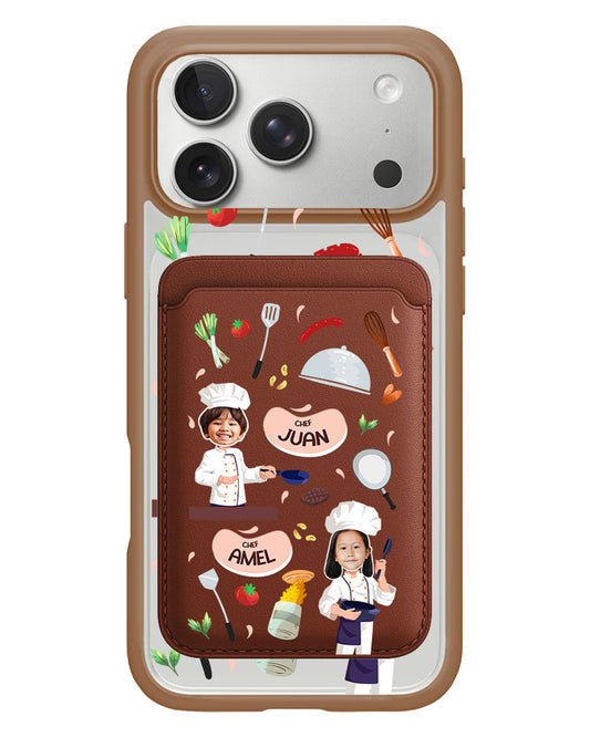 iPhone Magnetic Wallet Case - Face Grid Dream Chef