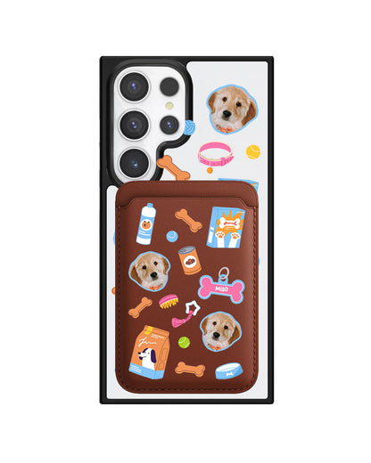 Android Magnetic Wallet Case - Pet Grid Puppy Sweet Treats