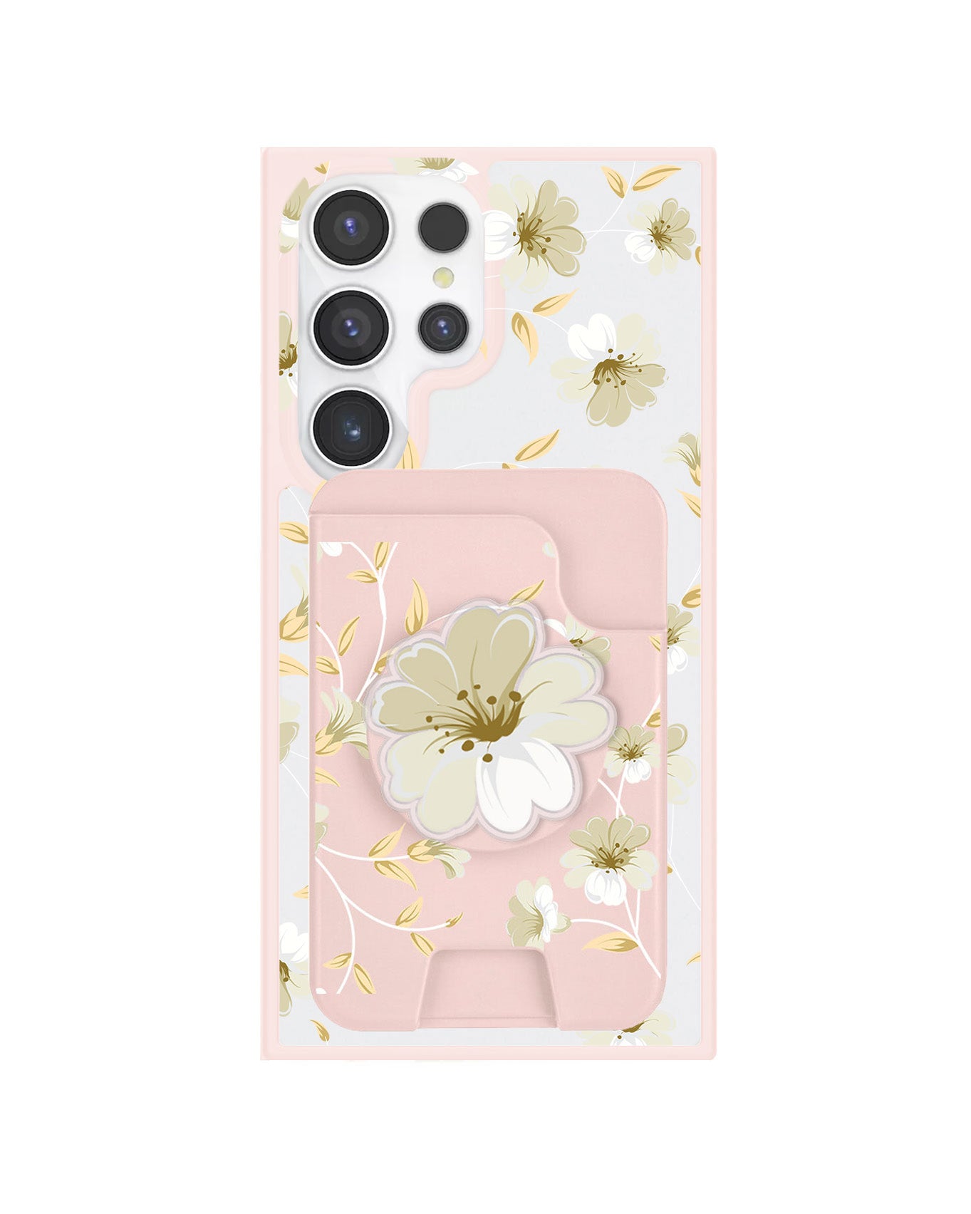 Android Magpop Wallet - White Magnolia