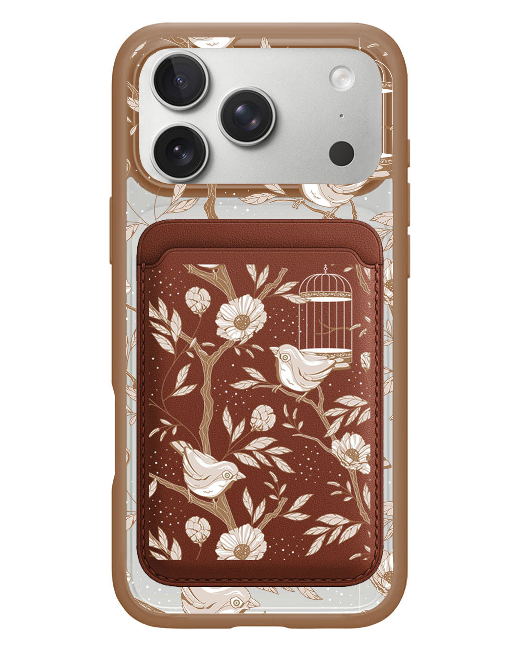 iPhone Magnetic Wallet Case - Lovebird Monochrome 3.0