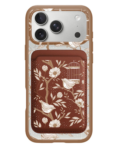 iPhone Magnetic Wallet Case - Lovebird Monochrome 3.0