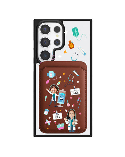 Android Magnetic Wallet Case - Face Grid Dream Doctor