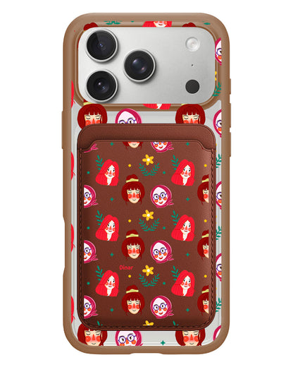 iPhone Magnetic Wallet Case - Lovely Faces