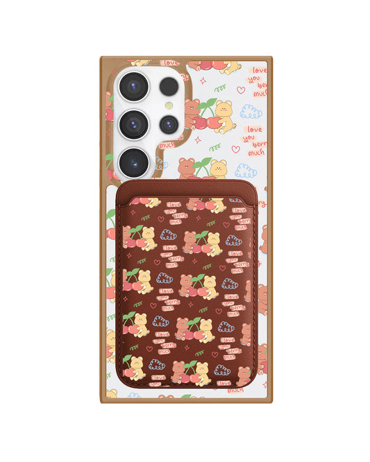 Android Magnetic Wallet Case - Cherry Bear
