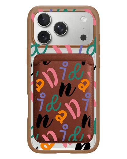 iPhone Magnetic Wallet Case - Playful Monogram 3.0