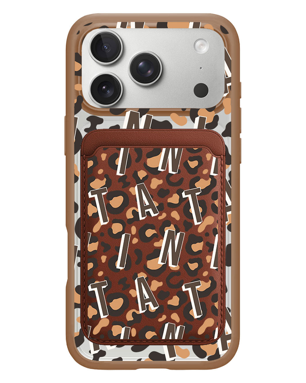 iPhone Magnetic Wallet Case - Leopard Monogram 2.0