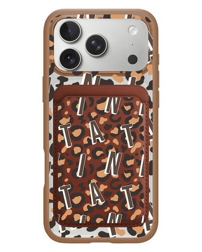 iPhone Magnetic Wallet Case - Leopard Monogram 2.0