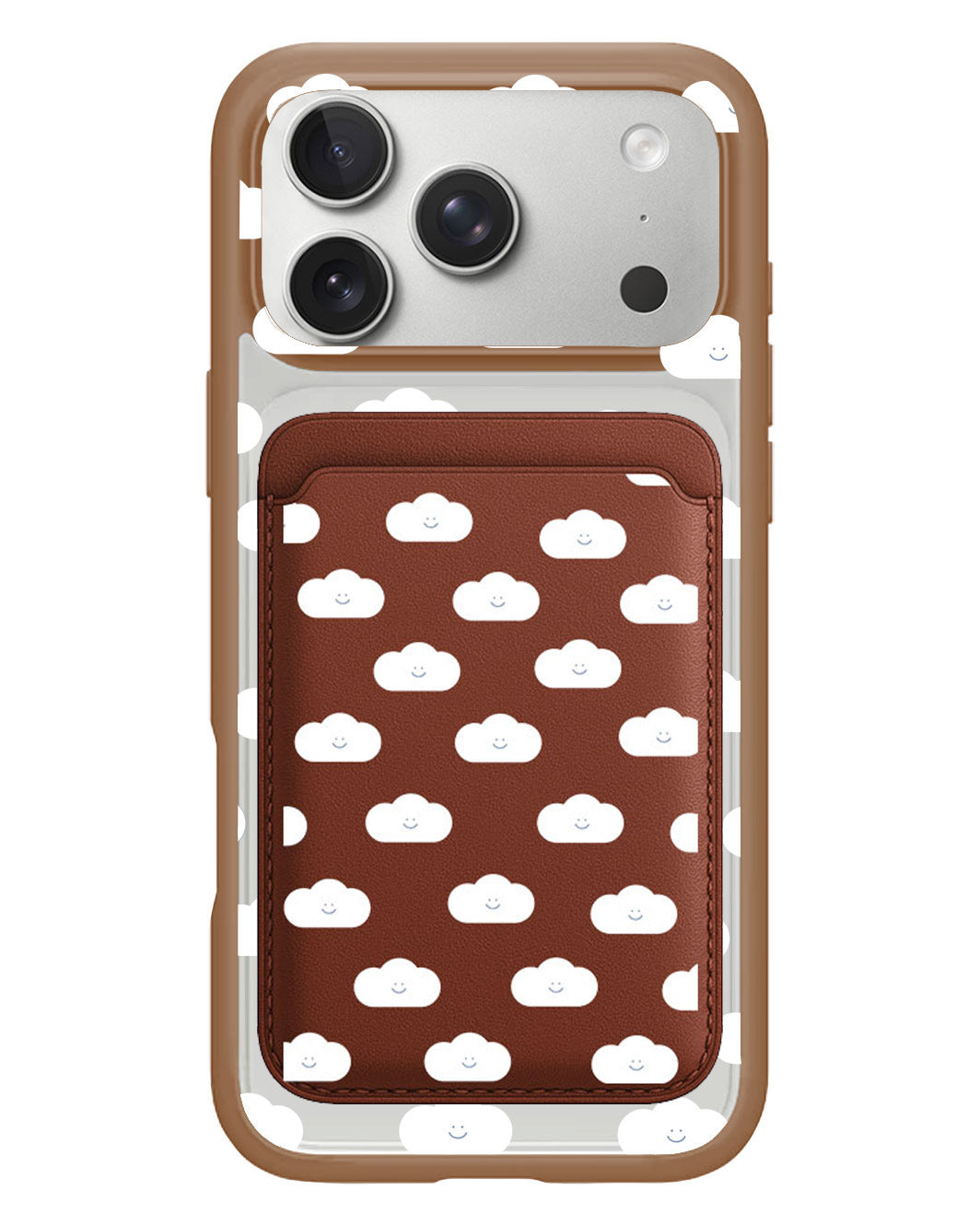 iPhone Magnetic Wallet Case - White Cloud