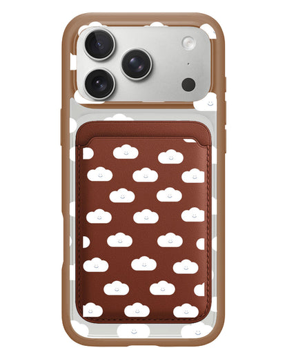 iPhone Magnetic Wallet Case - White Cloud