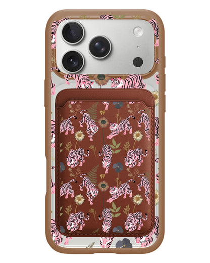 iPhone Magnetic Wallet Case - Tigre Rosa