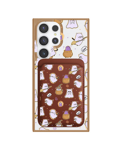 Android Magnetic Wallet Case - Spooky Cat