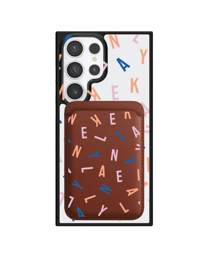 Android Magnetic Wallet Case - Monogram 1.0 Rainbow