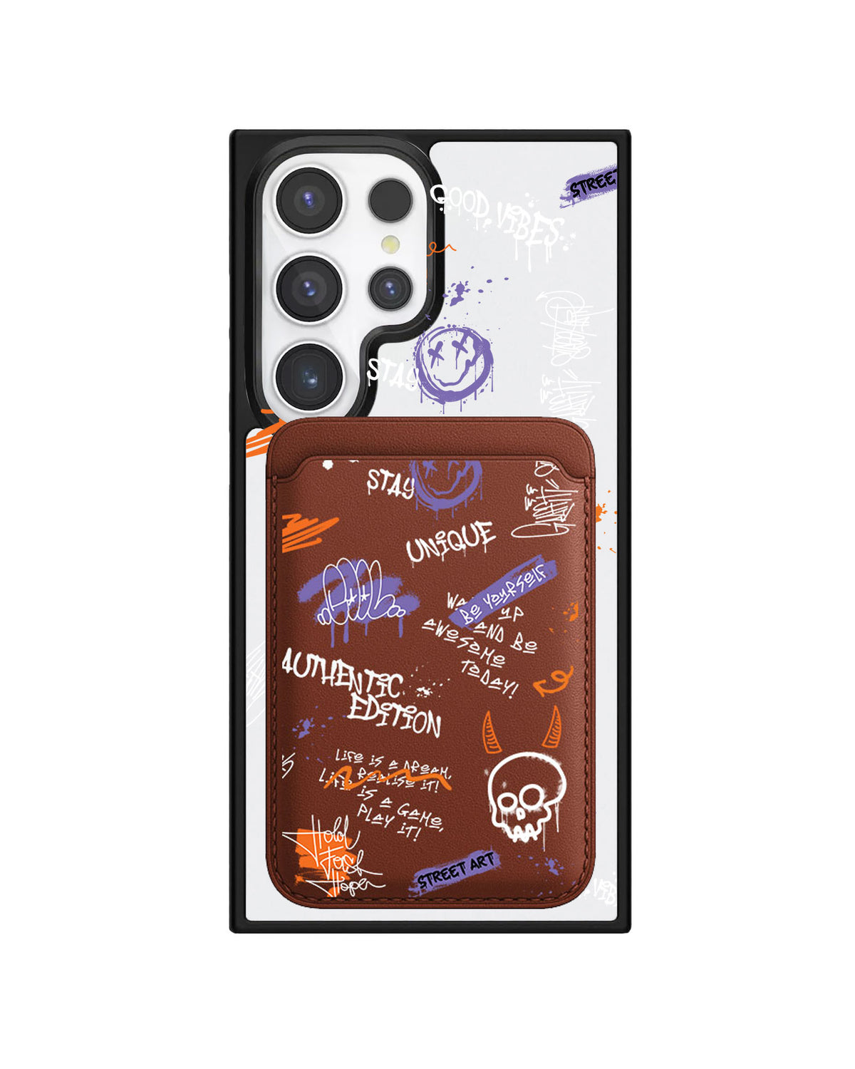 Android Magnetic Wallet Case - Graffiti