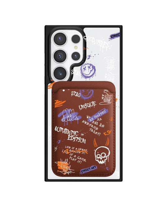 Android Magnetic Wallet Case - Graffiti