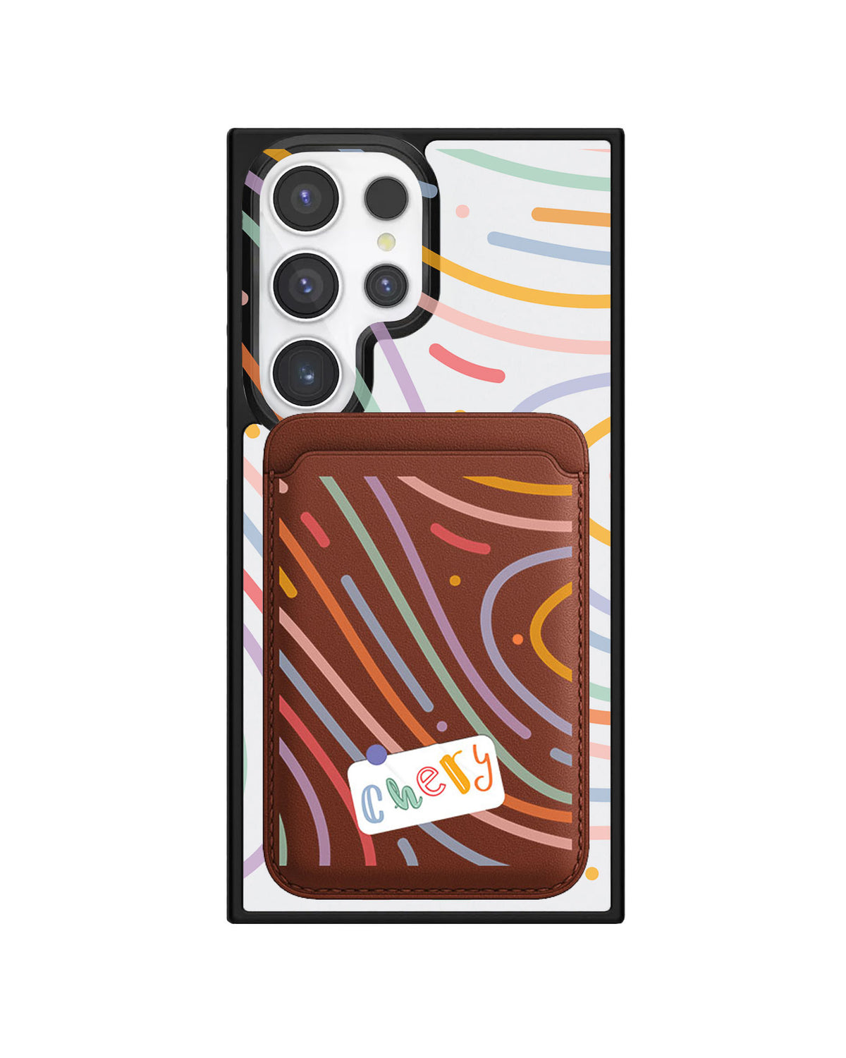Android Magnetic Wallet Case - Doodle Monogram 2.0