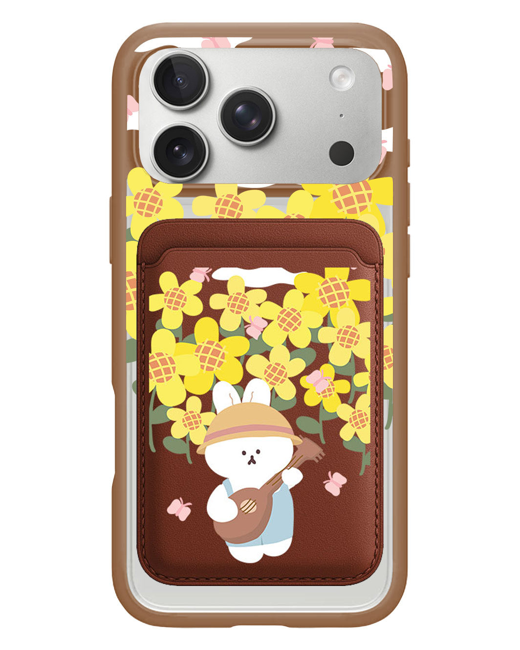 iPhone Magnetic Wallet Case - Bunny Ukulele