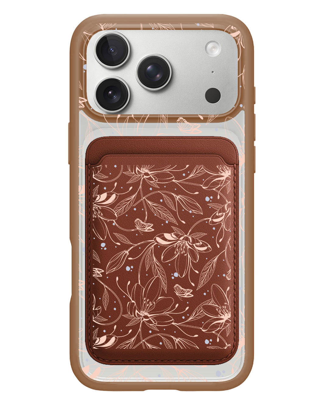 iPhone Magnetic Wallet Case - Sketchy Flower & Butterfly 1.0
