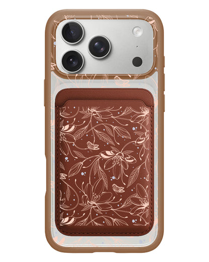 iPhone Magnetic Wallet Case - Sketchy Flower & Butterfly 1.0