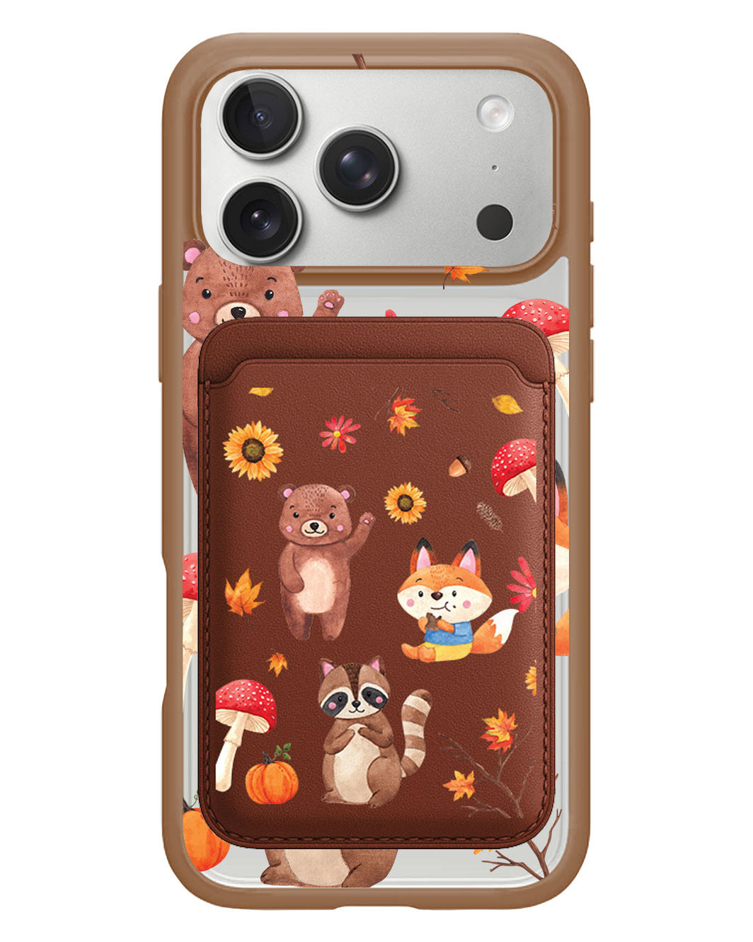 iPhone Magnetic Wallet Case - Autumn Animals