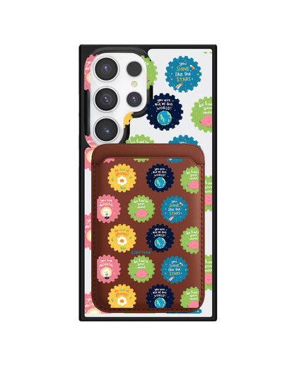 Android Magnetic Wallet Case - Quotes Stamps