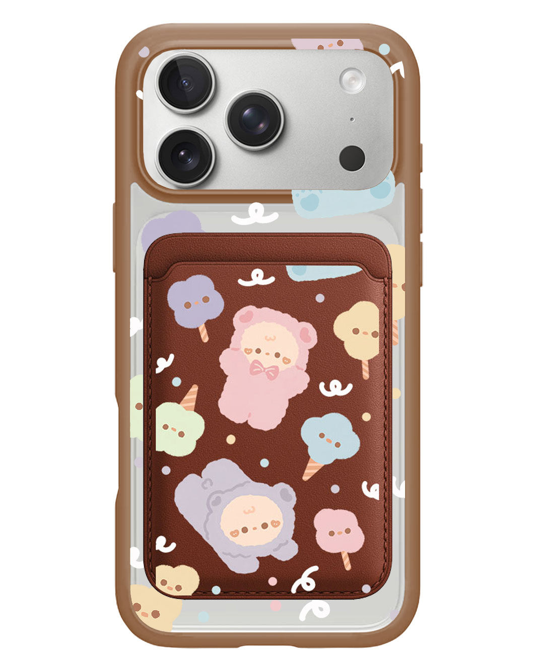 iPhone Magnetic Wallet Case - Cotton Teddy