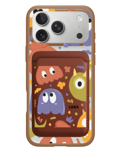 iPhone Magnetic Wallet Case - Cute Monster 1.0