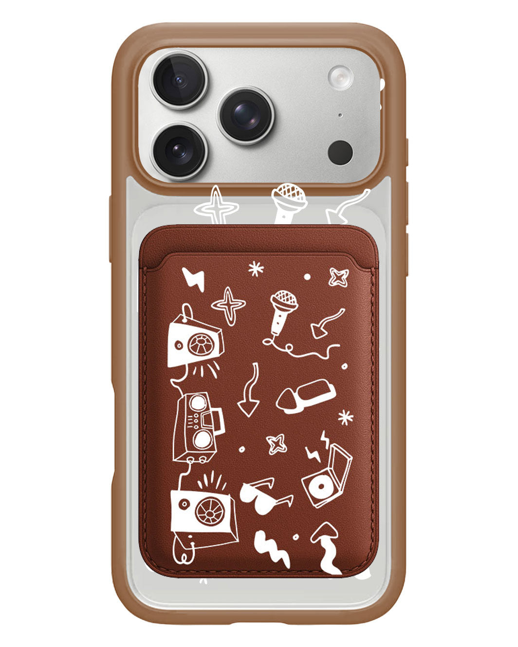 iPhone Magnetic Wallet Case - Rock n Roll White