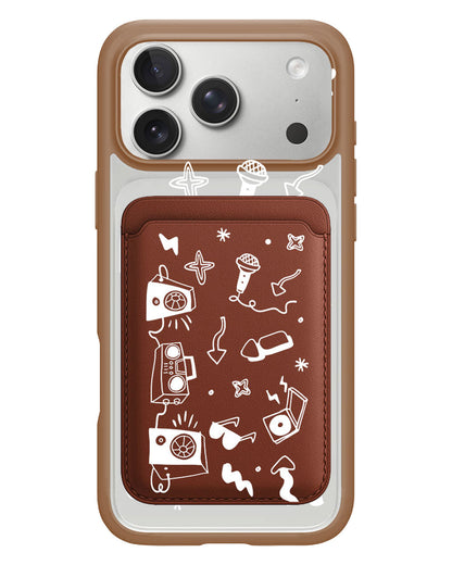 iPhone Magnetic Wallet Case - Rock n Roll White