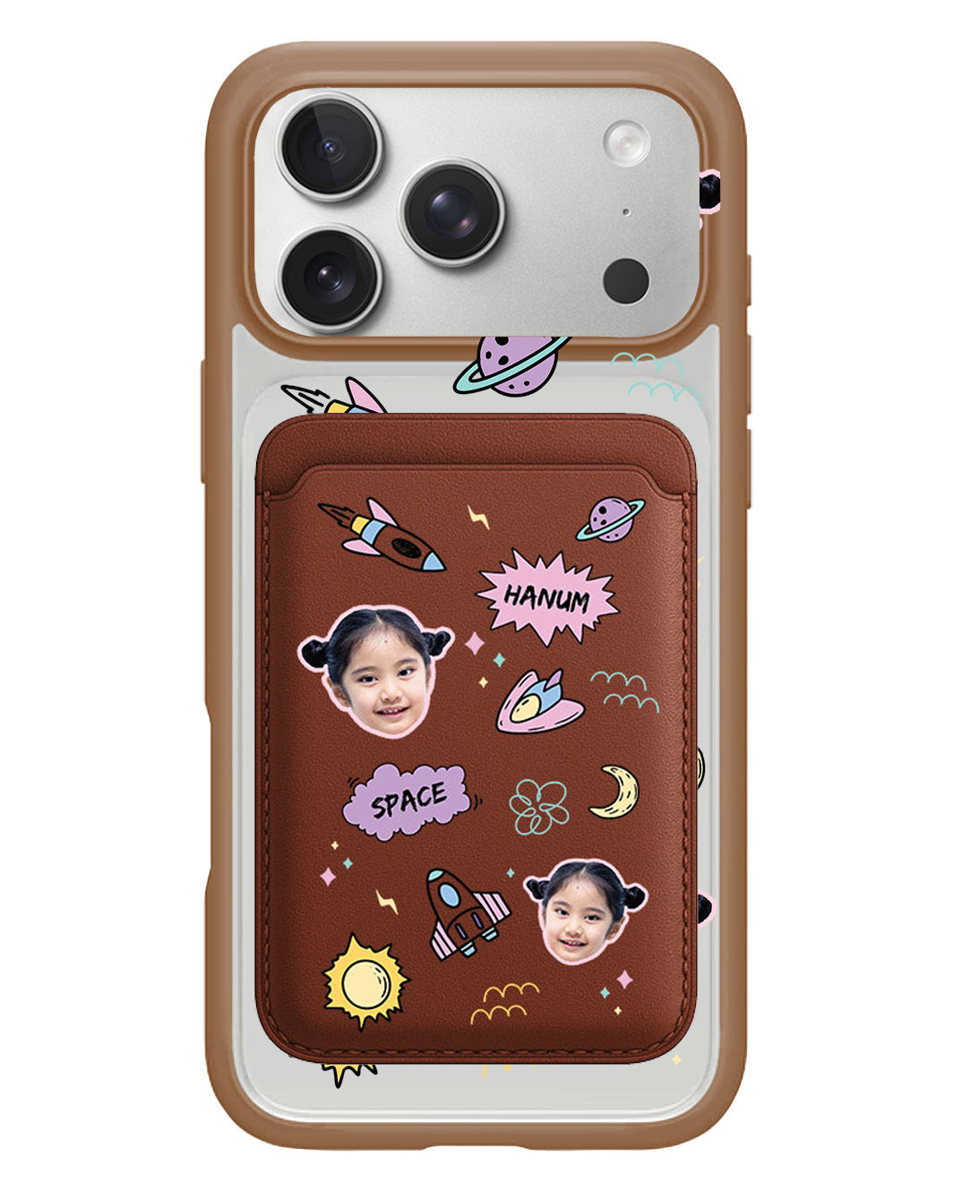 iPhone Magnetic Wallet Case - Face Grid Space