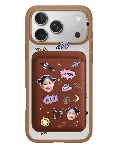 iPhone Magnetic Wallet Case - Face Grid Space