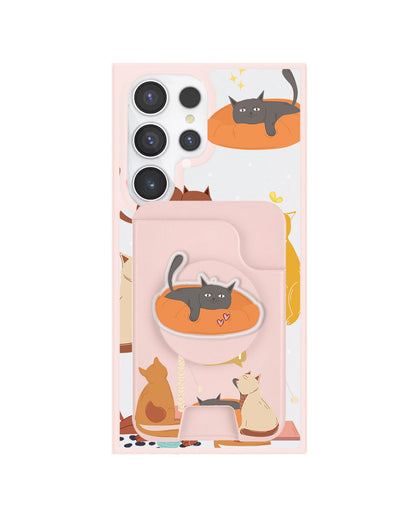 Android Magpop Wallet - Playful Cat