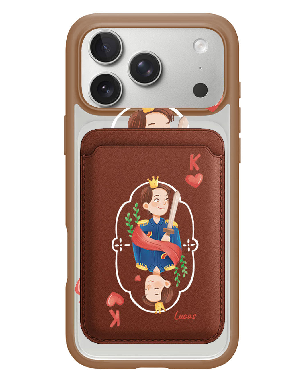 iPhone Magnetic Wallet Case - King (Couple Case)