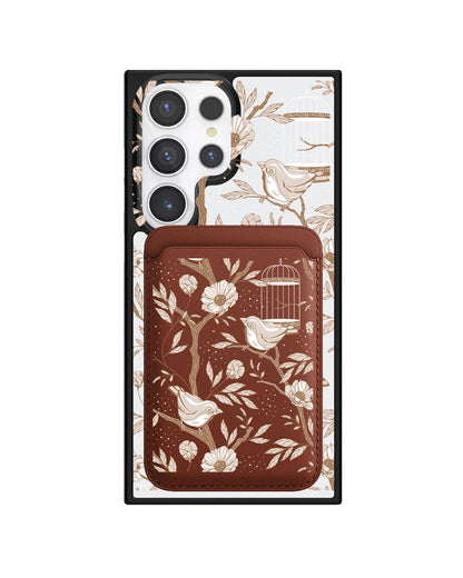 Android Magnetic Wallet Case - Lovebird Monochrome 3.0