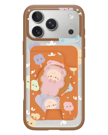 iPhone Magpop Wallet - Cotton Teddy